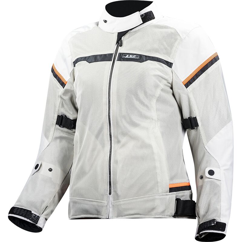 Reflex Women's Summer Motorcycle Jacket with LS2 Alba Lady Gray Protections