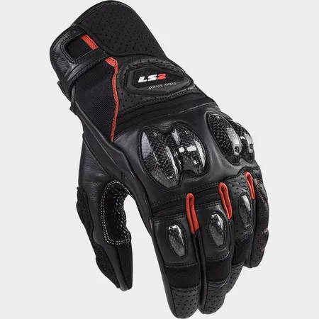 SPARK II LEATHER-BLACK RED