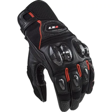 SPARK II LEATHER-BLACK RED